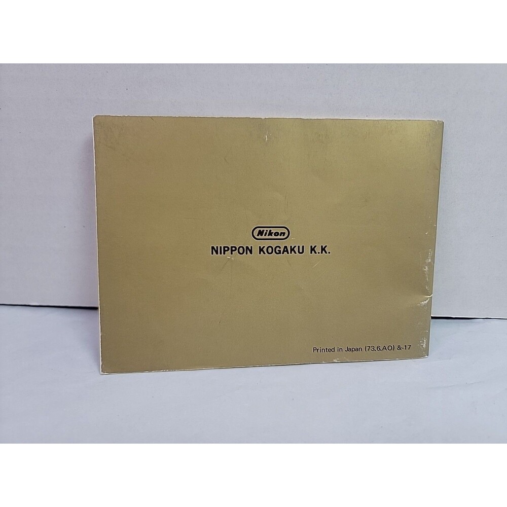 Vintage Nikon Photomic FTN Finder Instruction Manual Nippon Kogaku
